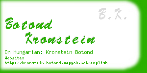 botond kronstein business card